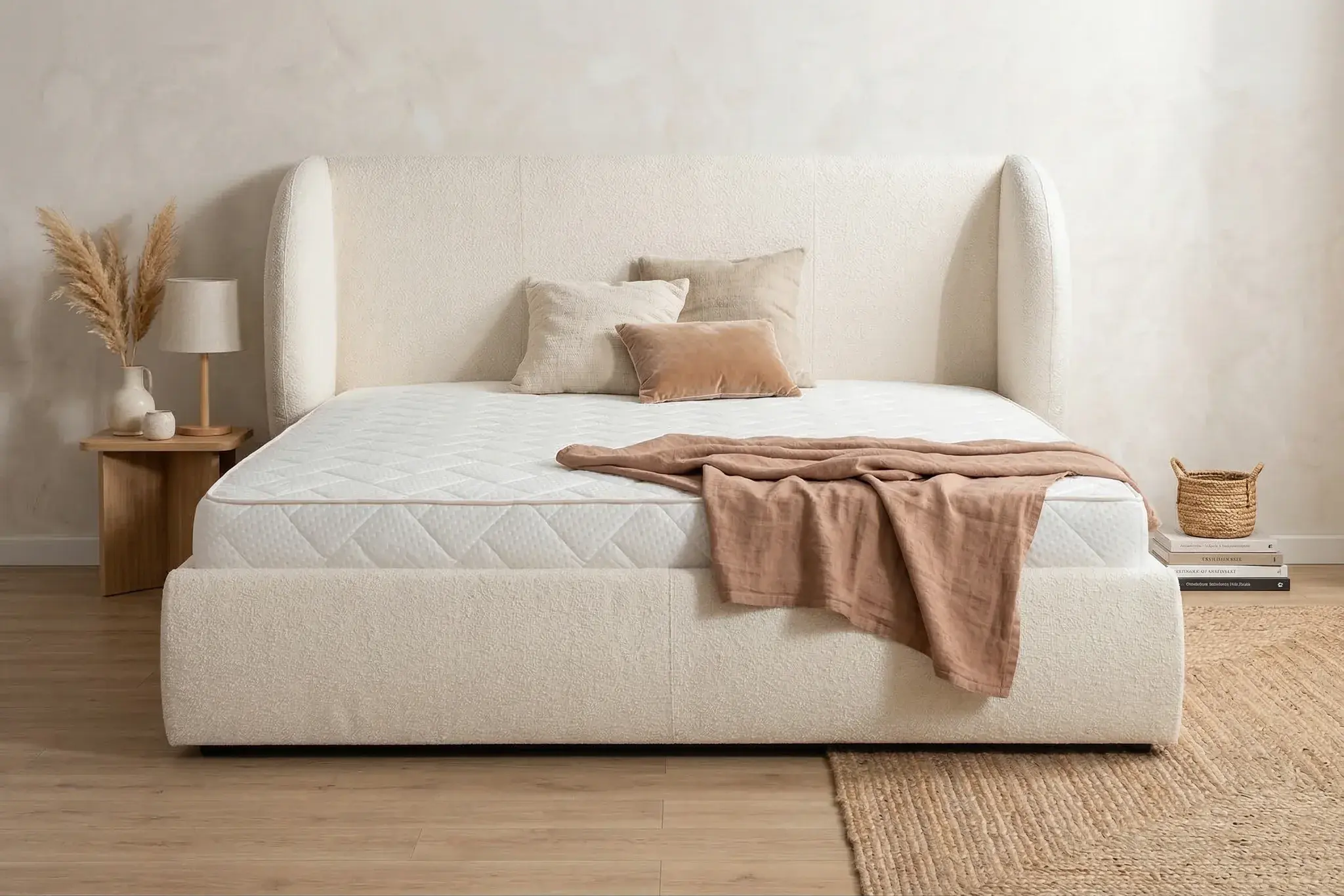 Łóżko tapicerowane WINGS – skrzydlate wezgłowie z pojemnikiem – lozka-tapicerowane