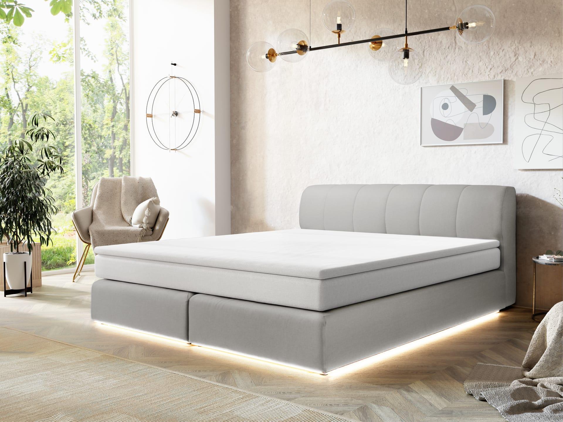 Łóżko boxspring LE – pikowane wezgłowie – lozka-boxspring