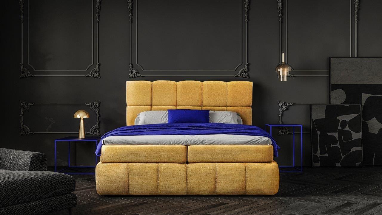 Łóżko boxspring PIANO – pikowanie 3D – lozka-boxspring